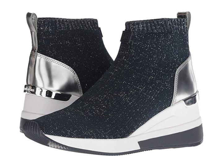 Michael Michael Kors Skyler Bootie (admiral/silver) Women's Pull-on Boots