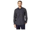 Calvin Klein Long Sleeve Two-pocket Brushed Twill Tatersal Button Down (deep Moss) Men's Long Sleeve Button Up