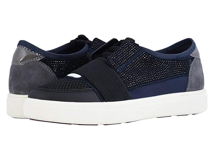 Vaneli Onella (navy Suede/grey Suede/grey Patent/black Mesh) Women's Shoes