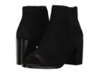Frye Danica Peep Bootie (black Nubuck) Women's Boots