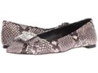 Michael Michael Kors Michelle Flat (natural Embossed Printed Snake) Women's Flat Shoes