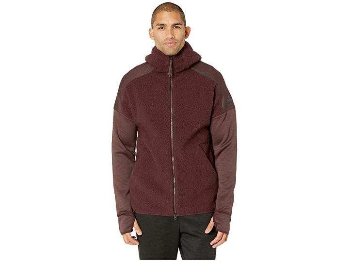 Adidas Zne Warm Hoodie (night Red) Men's Sweatshirt