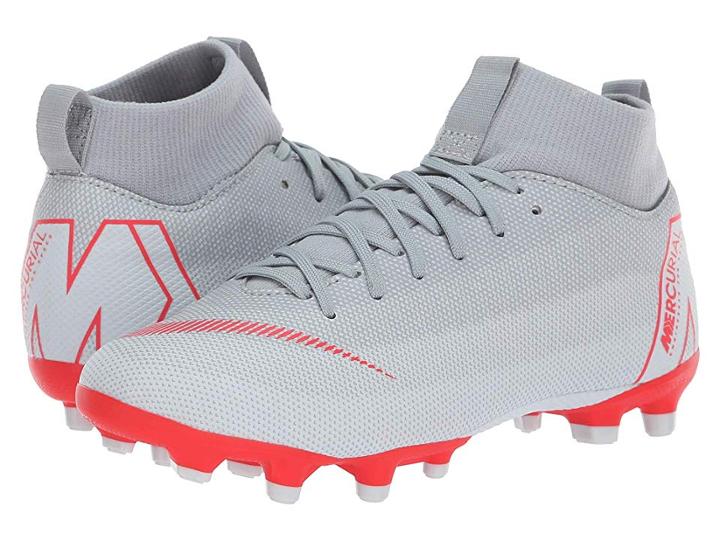 Nike Kids Superfly 6 Academy Mg Soccer (little Kid/big Kid) (wolf Grey/light Crimson/pure Platinum) Kids Shoes