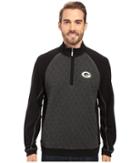Tommy Bahama Green Bay Packers Nfl Gridiron 1/2 Zip Pullover (packers Black) Men's Sweatshirt