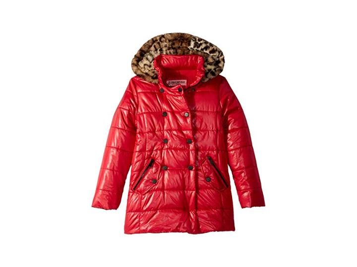 Urban Republic Kids Theodora Double Breasted Puffer Jacket (little Kids/big Kids) (red) Girl's Jacket