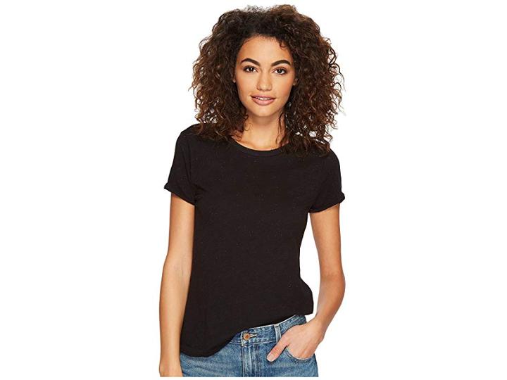 Lucky Brand Glitter Tee (lucky Black) Women's T Shirt