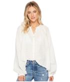 Free People Down From The Clouds Top (white) Women's Long Sleeve Pullover