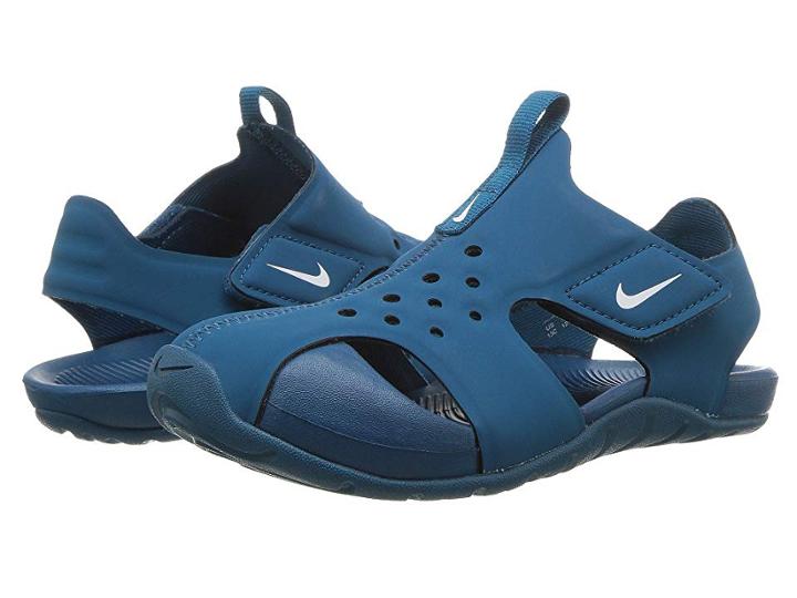 Nike Kids Sunray Protect 2 (little Kid) (green Abyss/white/green Abyss) Boys Shoes