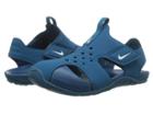 Nike Kids Sunray Protect 2 (little Kid) (green Abyss/white/green Abyss) Boys Shoes