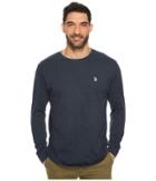 U.s. Polo Assn. Long Sleeve Crew Neck T-shirt (peacoat Heather) Men's T Shirt