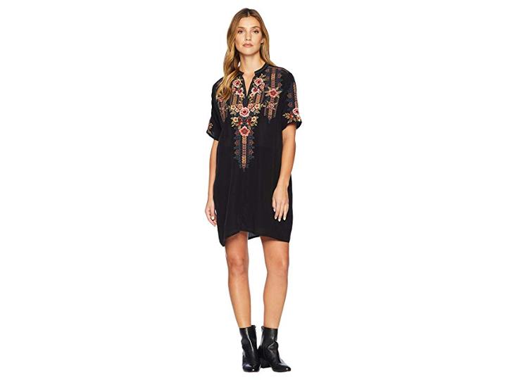 Johnny Was Aaliah Easy V-neck Dress (black) Women's Dress