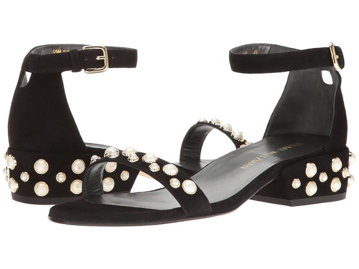 Stuart Weitzman Allpearls (black Suede) Women's Shoes