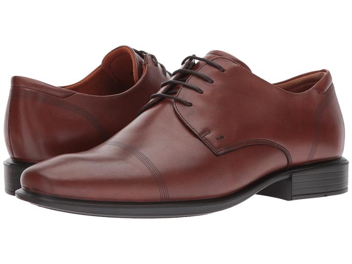 Ecco Cairo Cap Toe (cognac) Men's Shoes