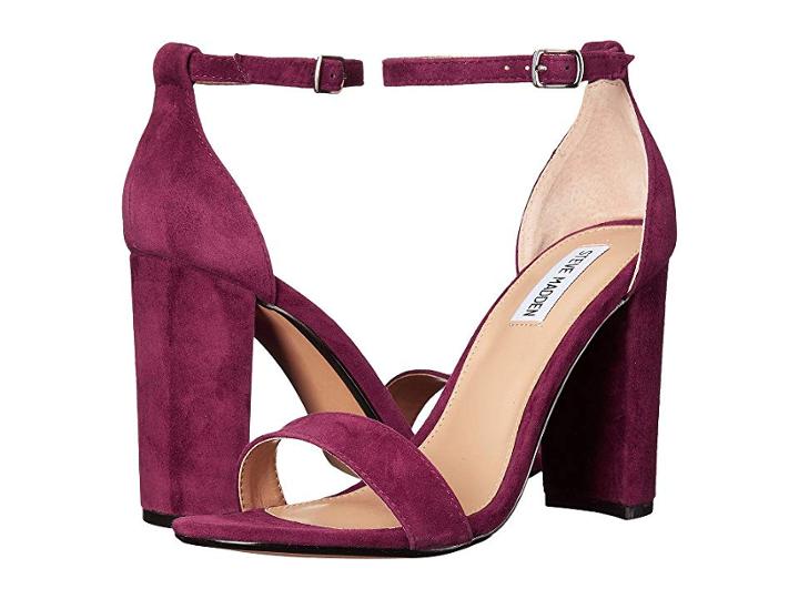 Steve Madden Carrson Heeled Sandal (burgundy Suede) High Heels
