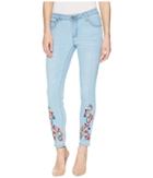 Romeo & Juliet Couture Embroidered Skinny Jeans In Light Denim (light Denim) Women's Jeans
