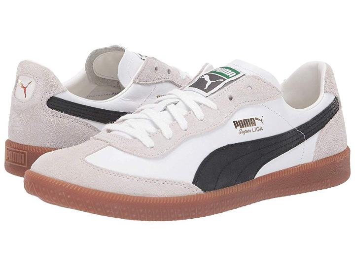 Puma Super Liga Og Retro (puma White/puma Black/puma Team Gold) Men's Shoes