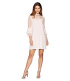 Juicy Couture Lace Mixed Ruffle Shift Dress (soft Pink) Women's Dress