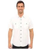 Ecoths Gunnar Short Sleeve Shirt (white) Men's Short Sleeve Button Up