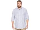 Nautica Big & Tall Big Tall Classic Casual Stripe Shirt (ocean Lapis) Men's Long Sleeve Pullover