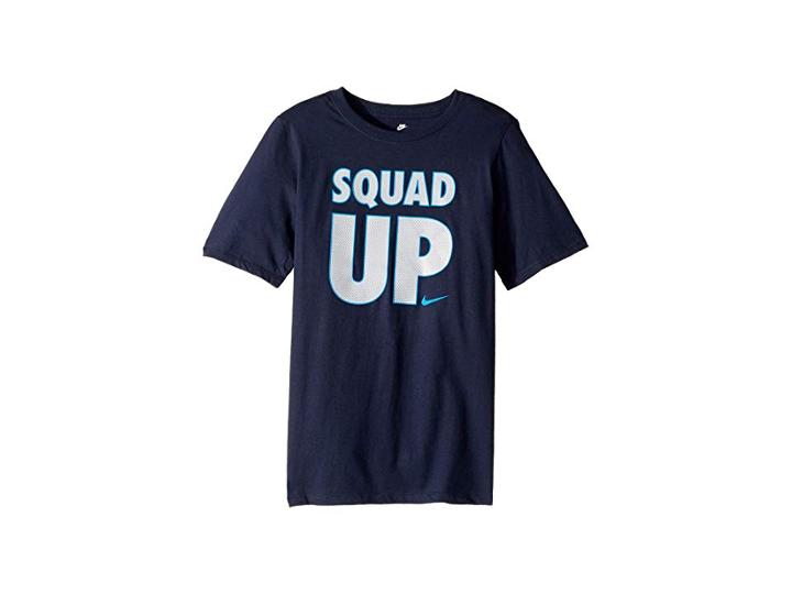 Nike Kids Nsw Squad Up T-shirt (little Kids/big Kids) (obsidian) Boy's T Shirt