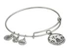 Alex And Ani Los Angeles Charm Bangle (rafaelian Silver Finish) Bracelet