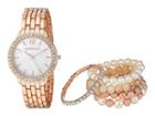 Steve Madden Madden Girl Watch With Stretch Bracelet Set Smgs018 (rose Gold) Watches
