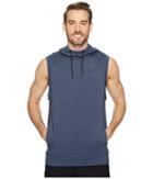 Nike Dry Training Pullover Sleeveless Hoodie (thunder Blue/black/hyper Crimson) Men's Sweatshirt