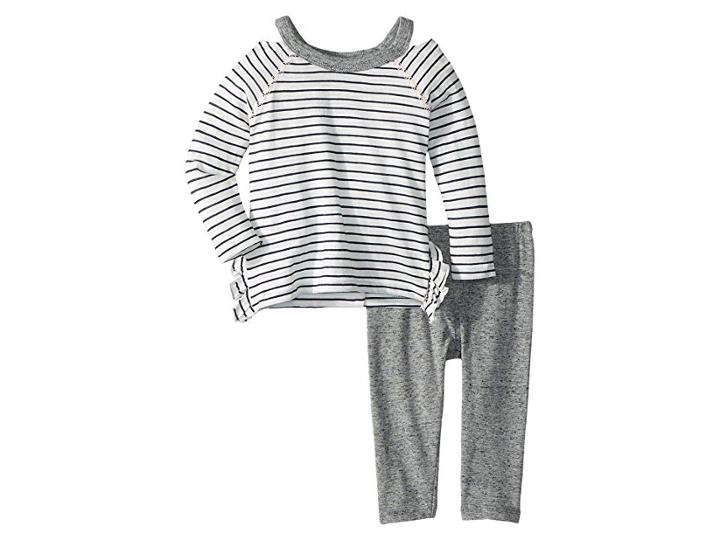 Splendid Littles Cut Out Neckline T-shirt Set (infant) (wild Orchid) Girl's Active Sets
