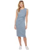 Splendid Tri-blend Jersey Pleat Dress (dusk Blue) Women's Dress