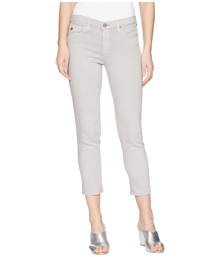 Ag Adriano Goldschmied Prima Crop In Sulfur Grey Dawn (sulfur Grey Dawn) Women's Jeans