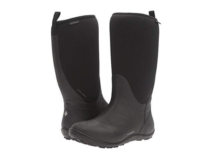 Columbia Snowpow Tall Omni-heat (black/light Grey) Women's Shoes
