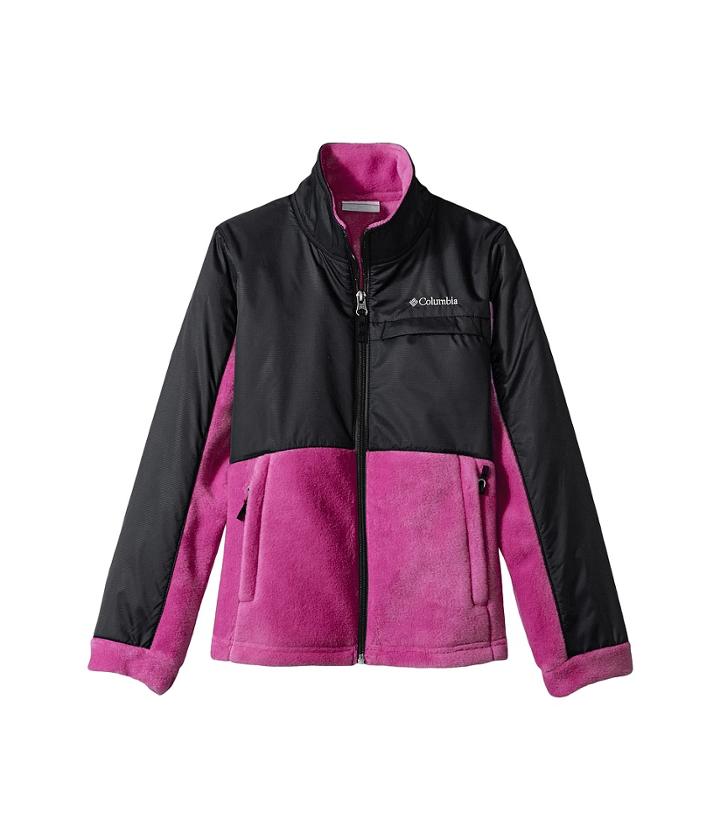 Columbia Kids Benton Springs Iii Overlay Fleece (little Kids/big Kids) (deep Blush/black) Girl's Fleece