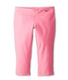 Nike Kids Ya Legend Tight Capri (little Kids/big Kids) (pink Glow/pink Glow/black) Girl's Capri