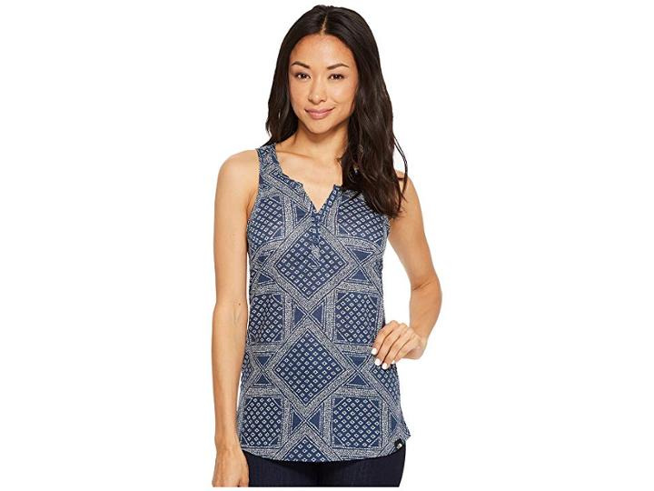 The North Face Barilles Tank Top (blue Wing Teal Bandana Print) Women's Sleeveless