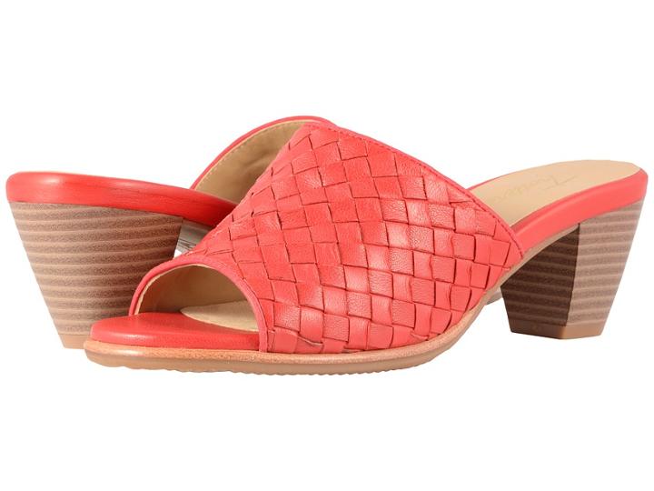 Trotters Corsa (red Woven Leather) Women's 1-2 Inch Heel Shoes