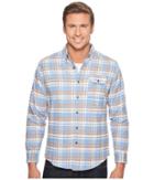 Vissla Central Coast Long Sleeve Flannel (coastal Blue) Men's Clothing