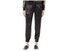 Juicy Couture Satin Track Pants With Logo Side Stripe (pitch Black) Women's Casual Pants