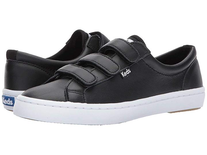 Keds Tiebreak Leather (black) Women's Hook And Loop Shoes