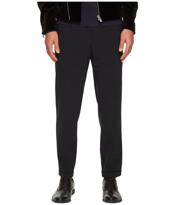 The Kooples Trousers With Elasticated Waist (navy) Men's Casual Pants