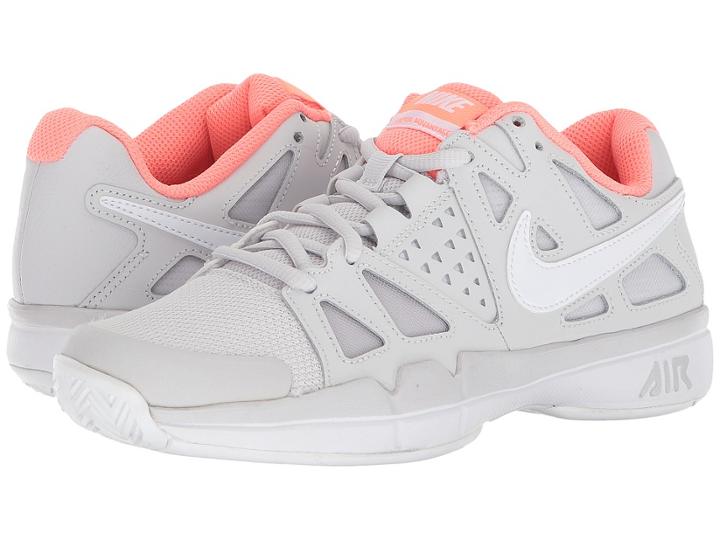 Nike Air Vapor Advantage (vast Grey/white/lava Glow) Women's Tennis Shoes