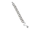 Guess Chain Link Bracelet With Pave Accents 7.5 With 2 Extender (silver) Bracelet