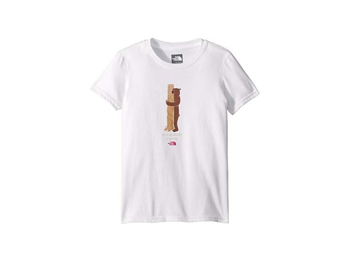 The North Face Kids Short Sleeve Graphic Tee (little Kids/big Kids) (tnf White/petticoat Pink (prior Season)) Girl's Short Sleeve Pullover