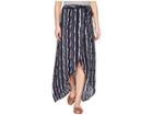 Miss Me Surplice Acid Wash Skirt (navy) Women's Skirt