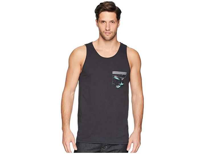 Rip Curl Plethera Heritage Pocket Tank Top (charcoal) Men's Clothing