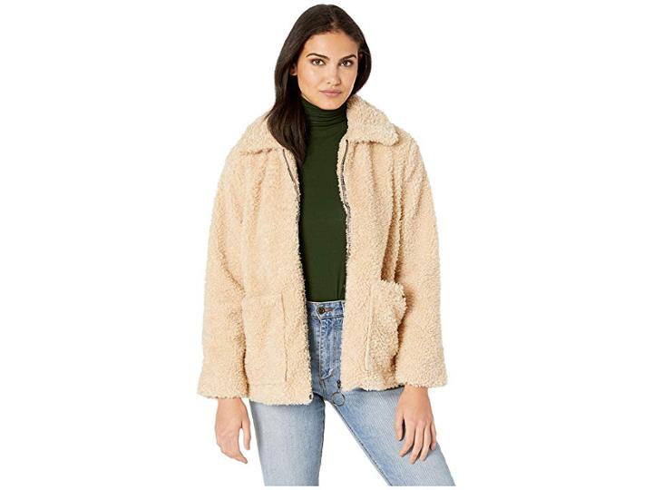 Steve Madden Sherpa Jacket (oatmeal) Women's Coat
