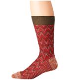Missoni Zigzag Socks (green) Men's Crew Cut Socks Shoes