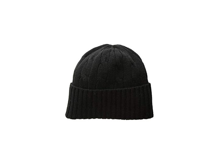 Polo Ralph Lauren Cashmere Classic Cable Hat (black) Beanies