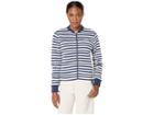 Vineyard Vines Stripe Shep Shirt Bomber Jacket (deep Bay) Women's Coat
