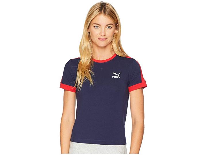 Puma Classics Tight T7 Tee (peacoat) Women's T Shirt