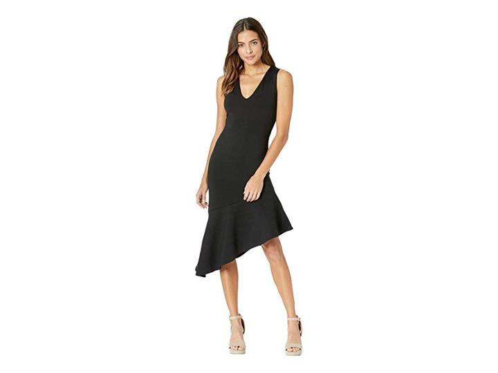 Susana Monaco Low Neck Flare Hem Dress (black) Women's Dress